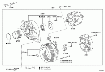YARIS/HYBRID NSP131L-CHXNBW KSP130,NHP130,NLP130,NSP13#