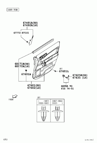 REAR DOOR LOCK & HANDLE, Toyota RUSH F700RE-GMDFJ F700, Parts Catalogs