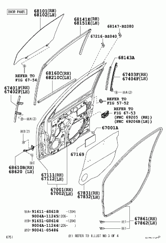 FRONT DOOR PANEL & GLASS, Toyota RUSH F700RE-GMDFJ F700, Parts Catalogs