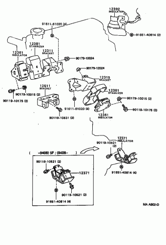 HILUX 2WD YN86L-PRMRSV 01.1997