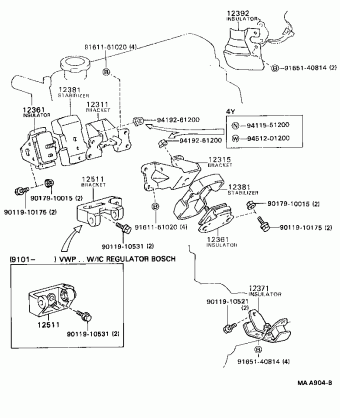HILUX YN110L-CRMDSW 08.1988 - 08.1994
