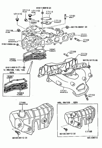 HILUX/4RUNNER (4WD) RN105L-PRMDSV 11.1996