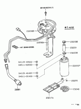 COROLLA AE92L-AEMDKA AE92,95