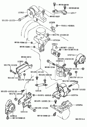COROLLA SED/LB/WG EE90L-ALMDEW EE9#,AE9#,CE90