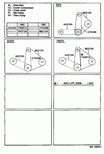 CAMRY SXV10L-CCPNKA SXV10,VCV10,MCV10