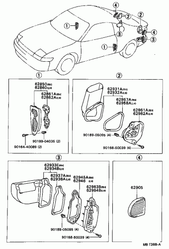 Body/Interior | Toyota CELICA ST185-BLMVZ ST18# Parts Catalogs 