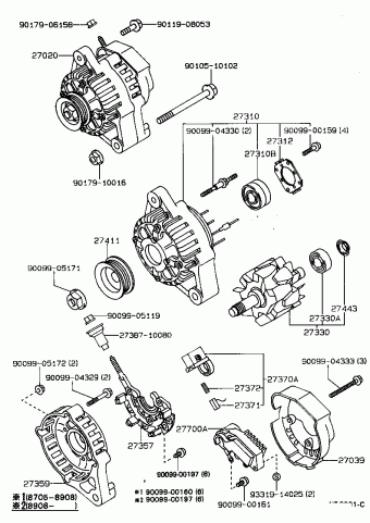 COROLLA HB EE90L-AHMDSW EE90,AE92,CE90