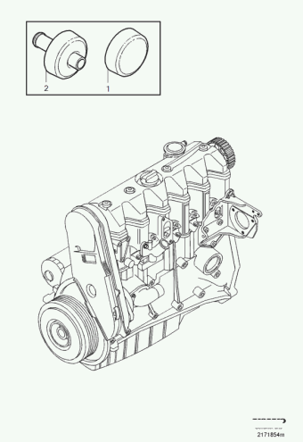 2 Engine with mountings and equipment | Volvo V70 (00-08) Volvo 