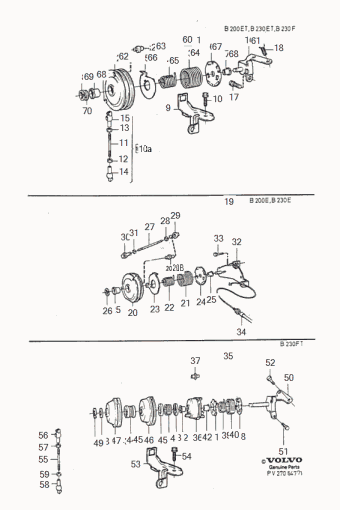 2 Engine with mountings and equipment, Volvo 740 1985 B230ET Parts  Catalogs