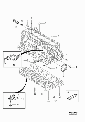 2 Engine with mountings and equipment | Volvo S60 (-09) 2009 