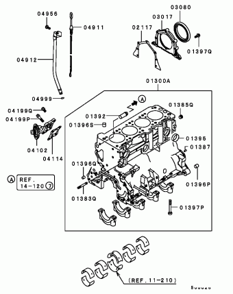 Engine | Mitsubishi L300 General (EXPORT) P01V Parts Catalogs | PartSouq