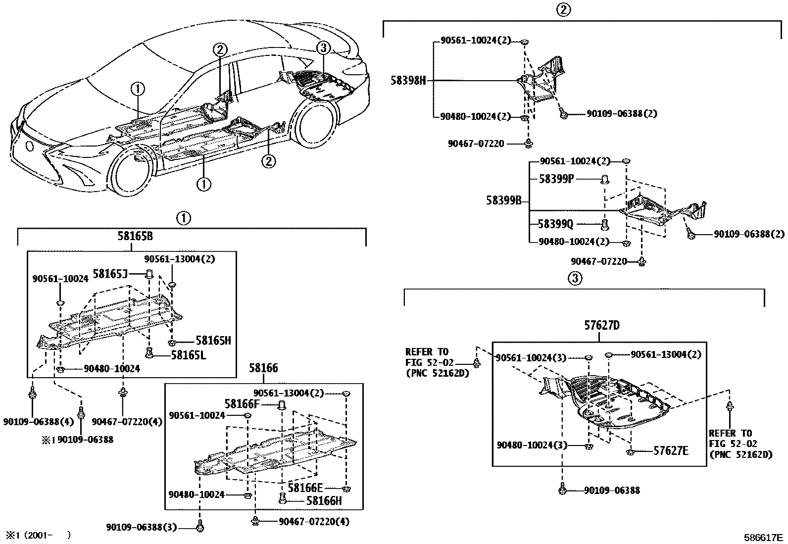 Lexus ES350-300H 2018 — Floor Pan & Lower Back Panel