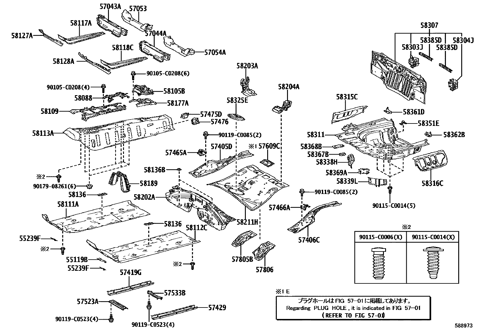 Toyota Avalon-China 2021 — Floor Pan & Lower Back Panel