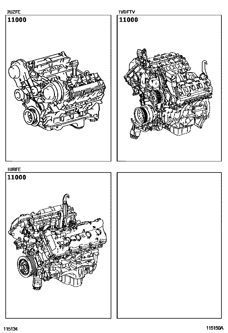 Toyota Land-Cruiser 2010 — Partial Engine Assembly
