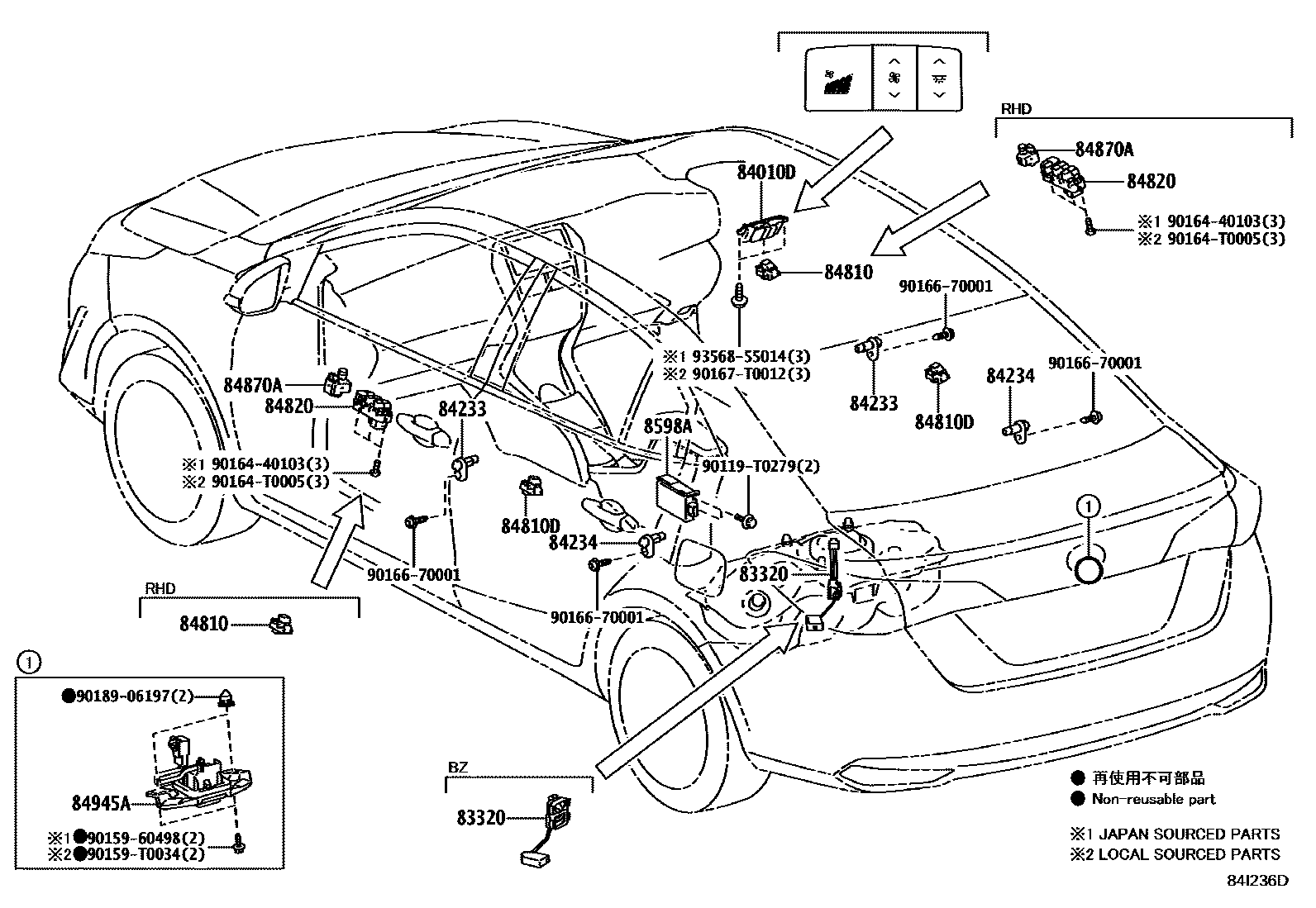 Toyota Yaris-Vios-Limo 2022 — Switch & Relay & Computer