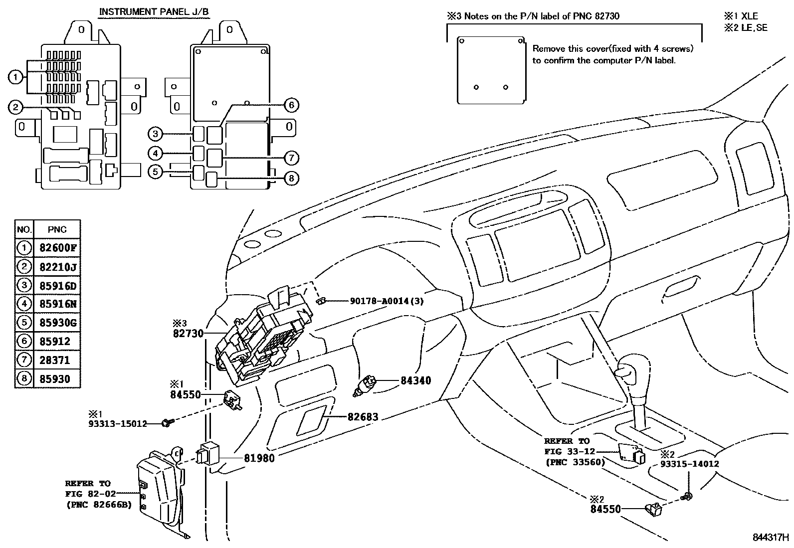 Toyota CAMRY-NAP 2004 — Switch & Relay & Computer