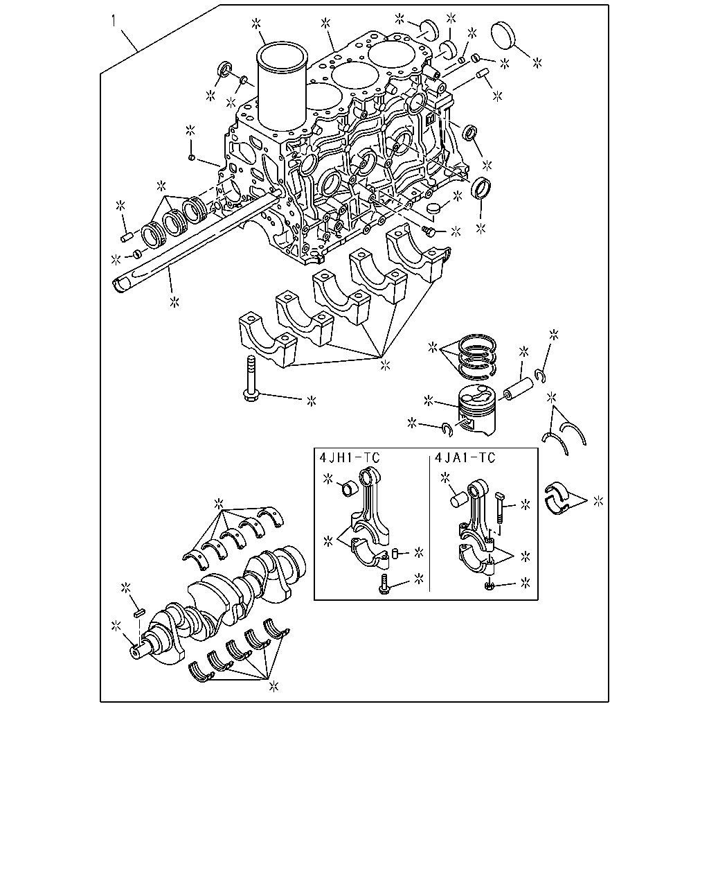 Isuzu TFR/TFS(Europe)-RHD 2005 — Partial Engine — 4JA1-TC,4JH1-TC
