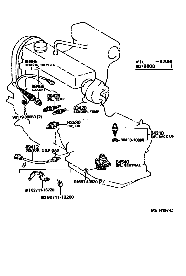 Toyota Tercel 1990 — Switch & Relay & Computer