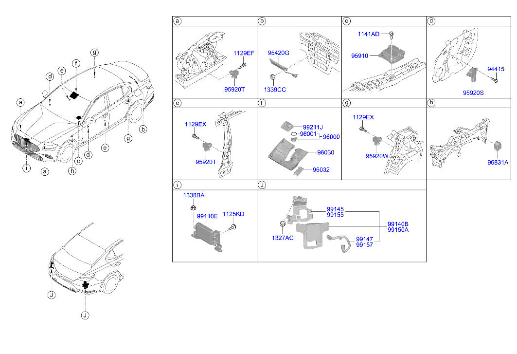 Genesis G70 21 2021 — Relay & Module