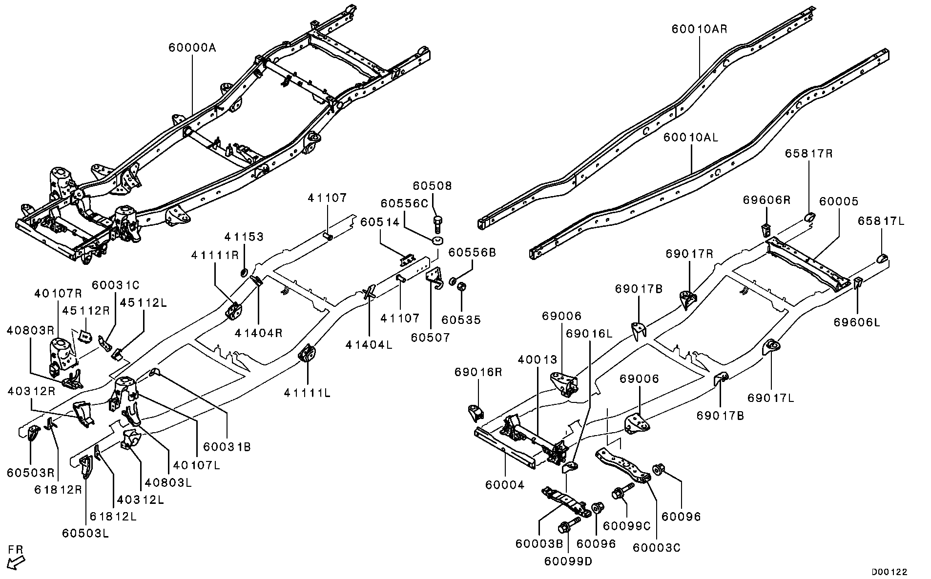 Mitsubishi L200-TRITON-STRADA 2021 — Chassis Frame / Double Cab..W/0 Air Bag(Side,Knee)