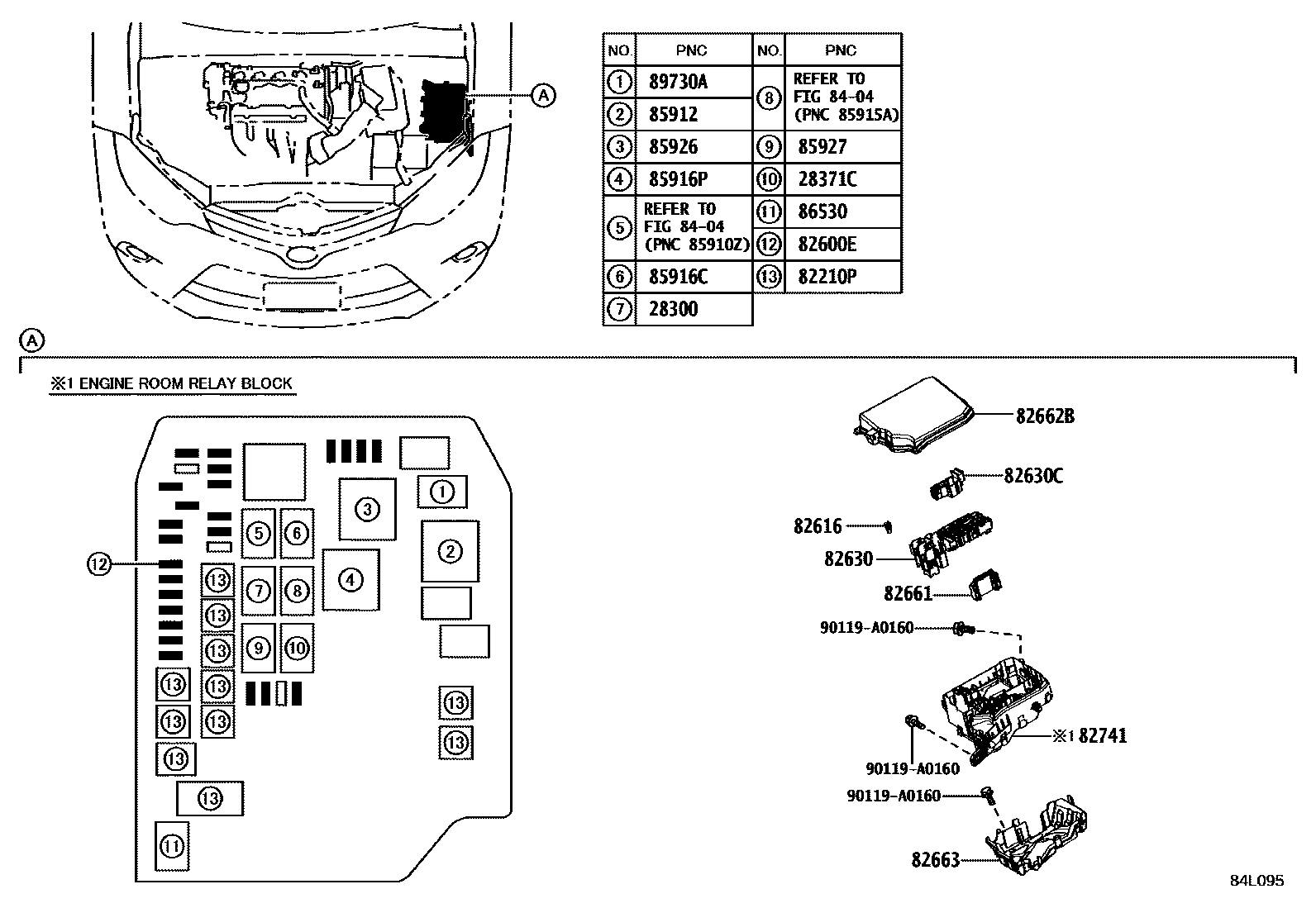 Toyota Corolla 2014 — Switch & Relay & Computer