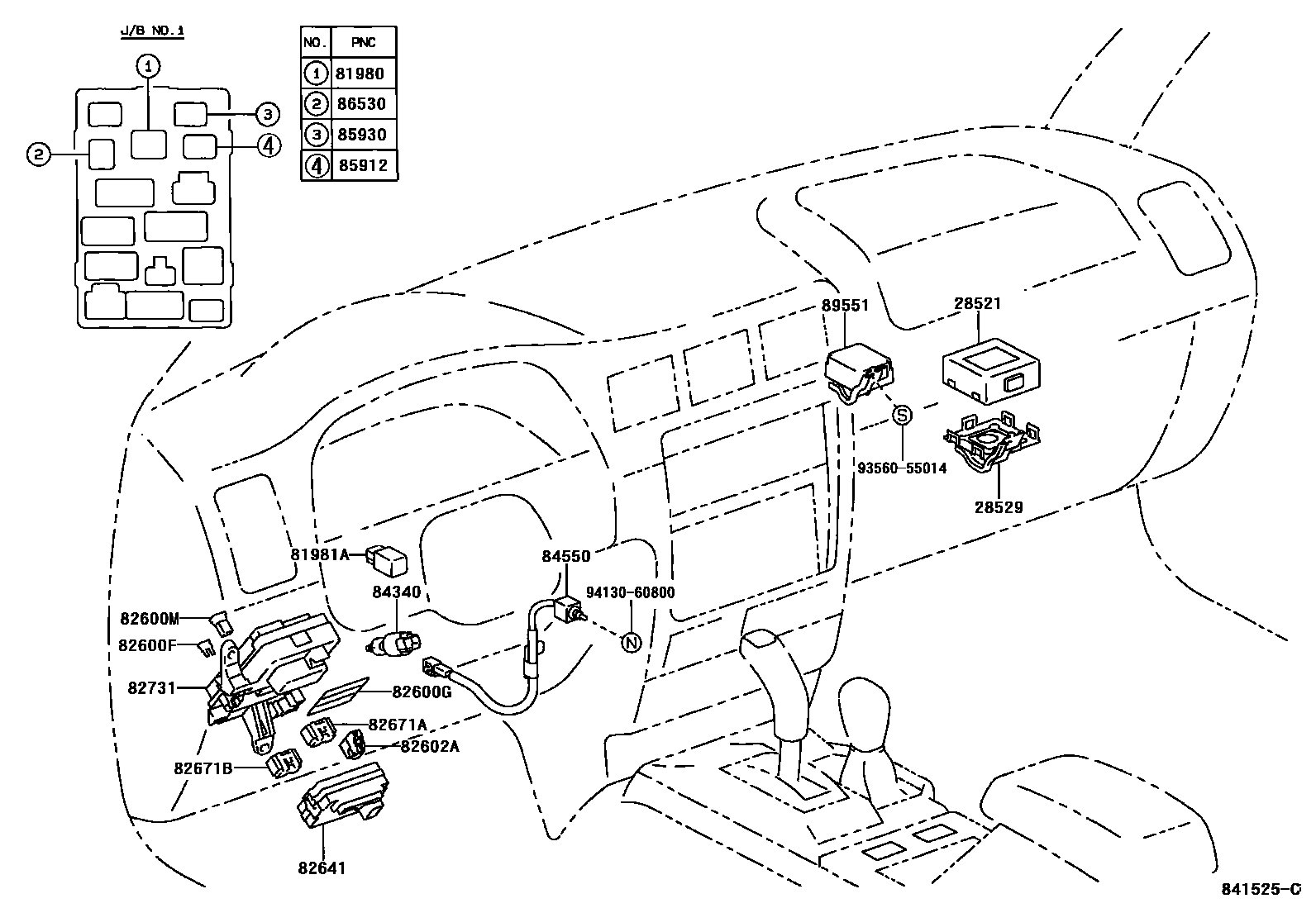 Toyota Hilux 2001 — Switch & Relay & Computer