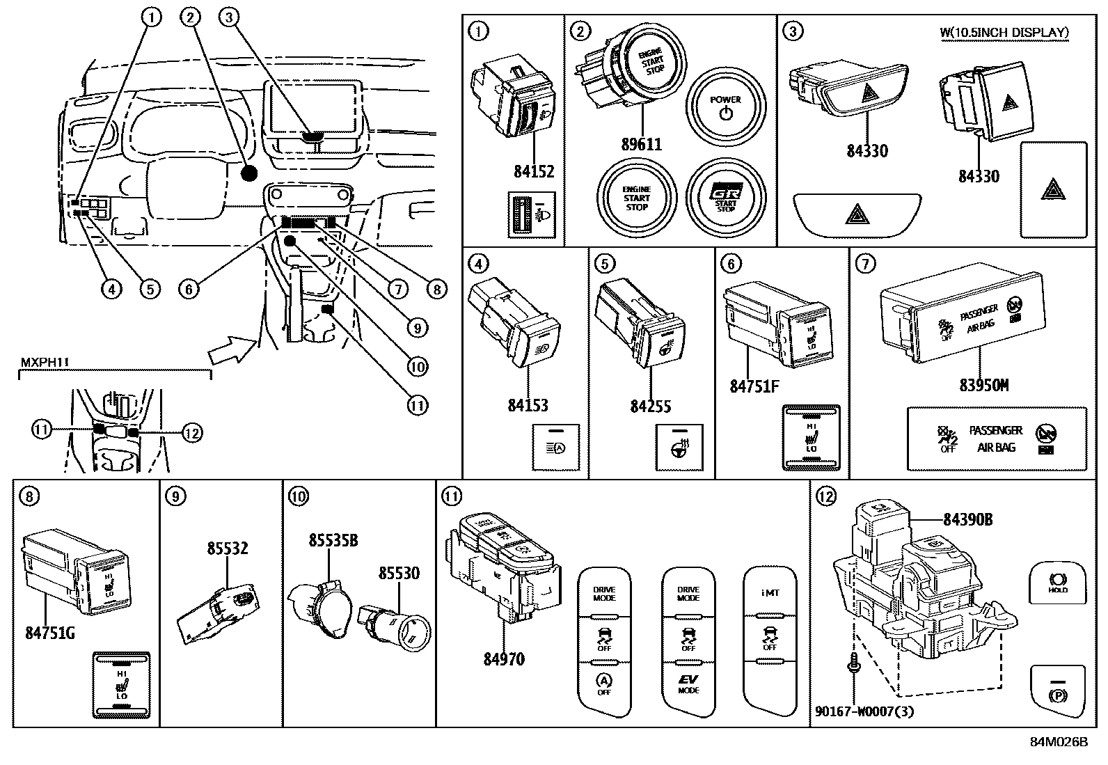 Toyota YARIS-FRP 2022 — Switch & Relay & Computer