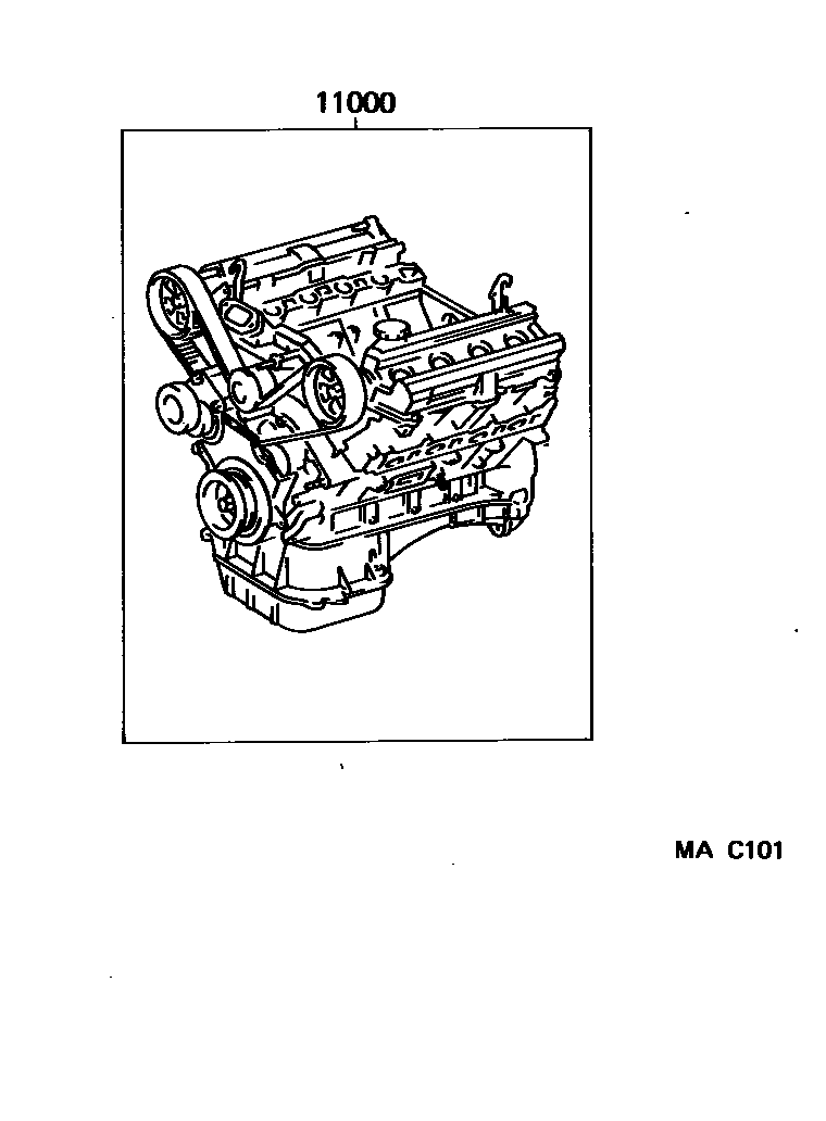 Toyota LAND-CRUISER-100 2005 — Partial Engine Assembly
