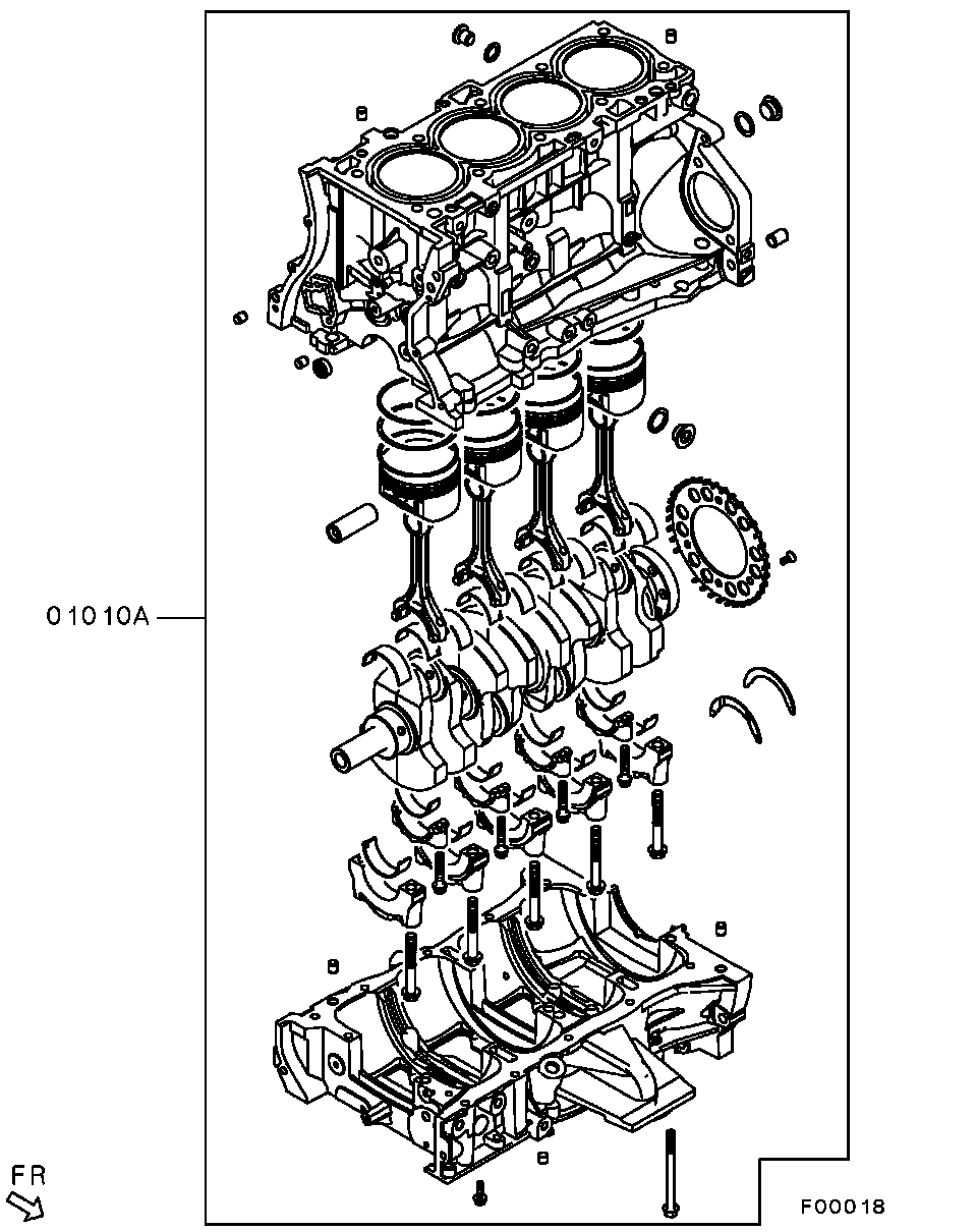 Mitsubishi OUTLANDER-PHEV-G-EXP 2018 — Short Engine Assy
