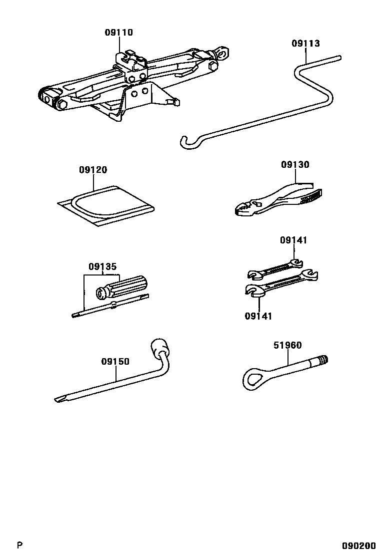 Lexus RX400H 2005 — Standard Tool
