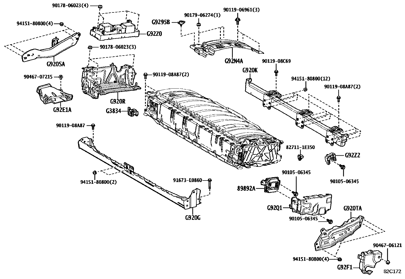 Lexus ES350-300H-2 2022 — Battery & Battery Cable