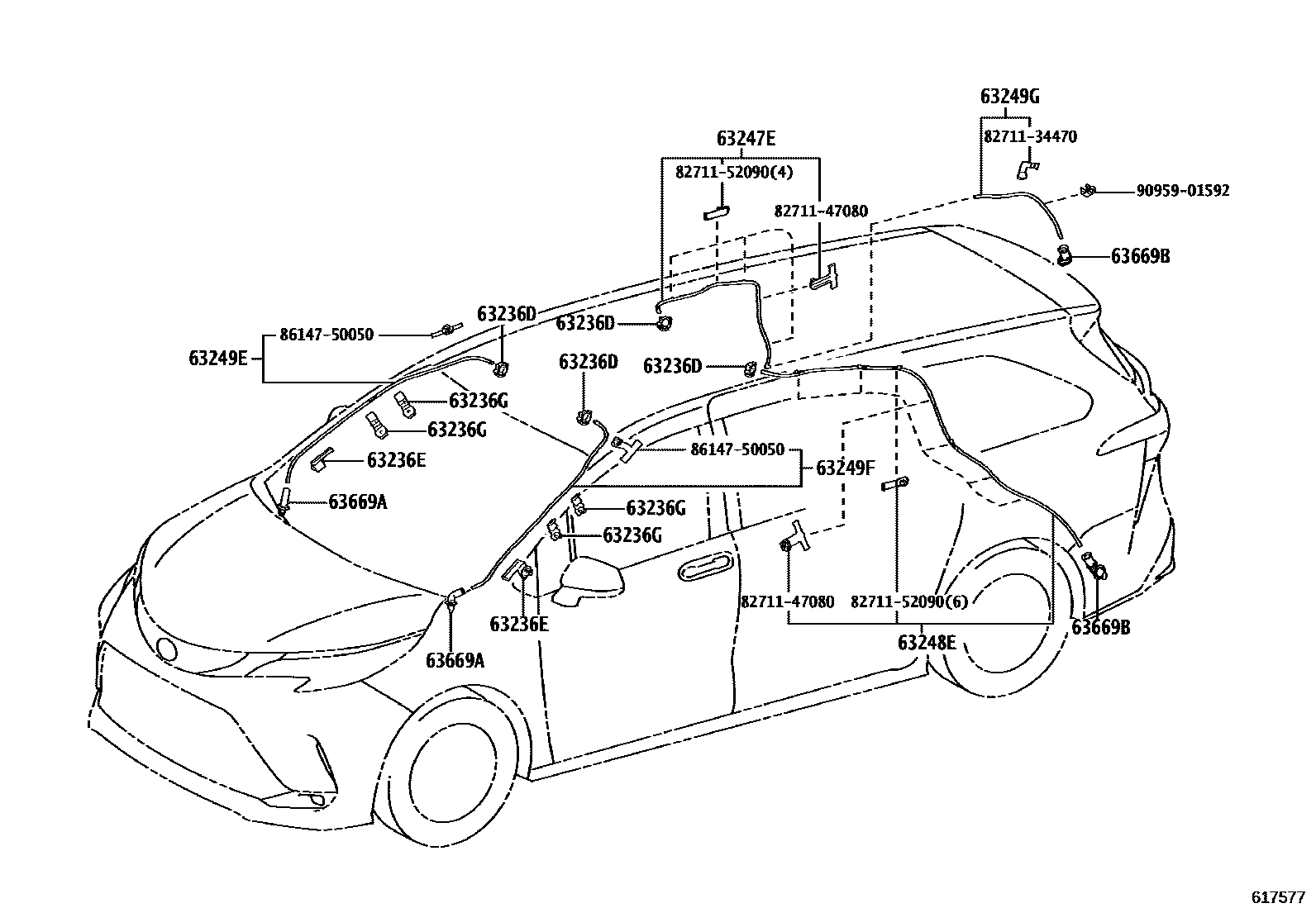 Toyota Granvia-Hybrid 2025 — Roof Panel & Back Panel