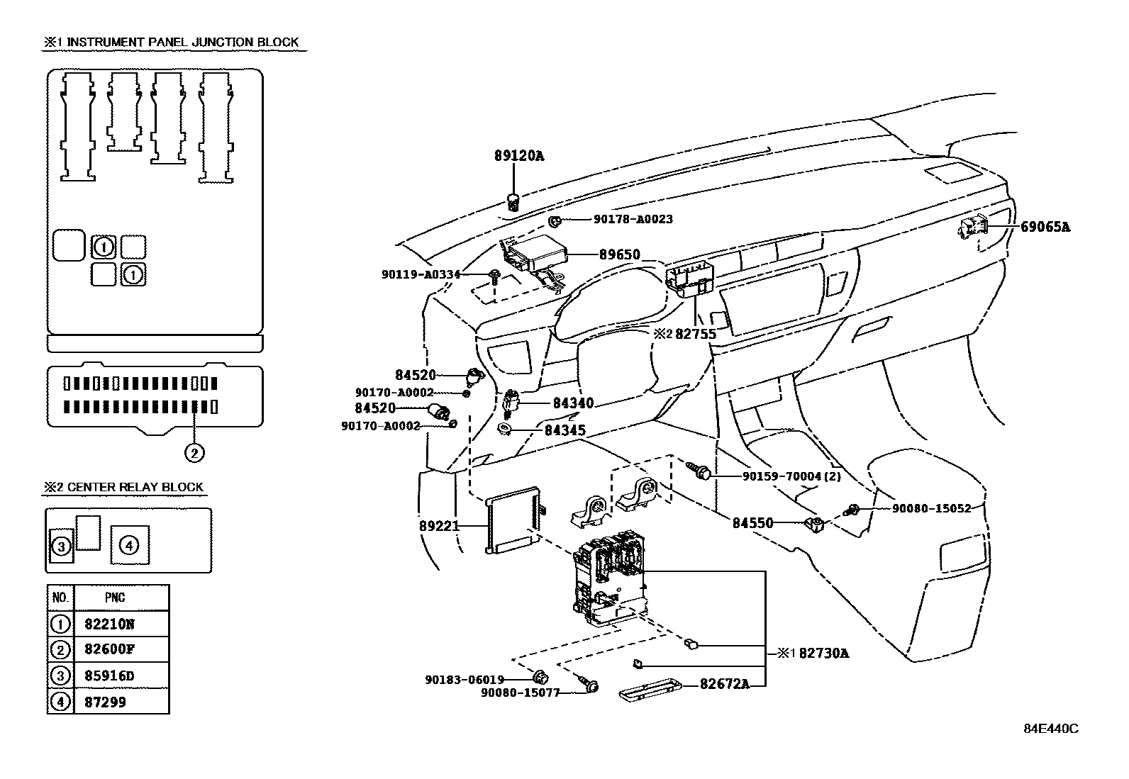 Toyota Corolla 2014 — Switch & Relay & Computer