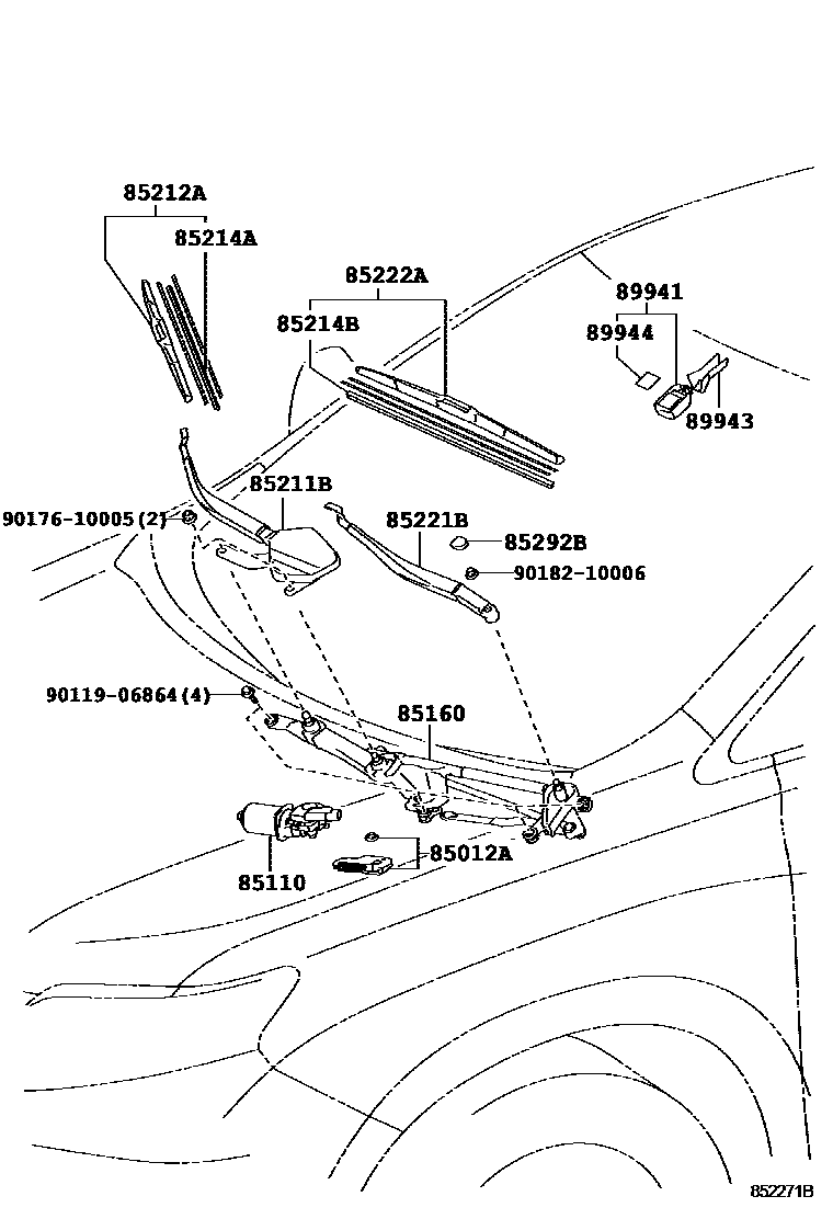 Lexus RX350-450H 2009 — Windshield Wiper