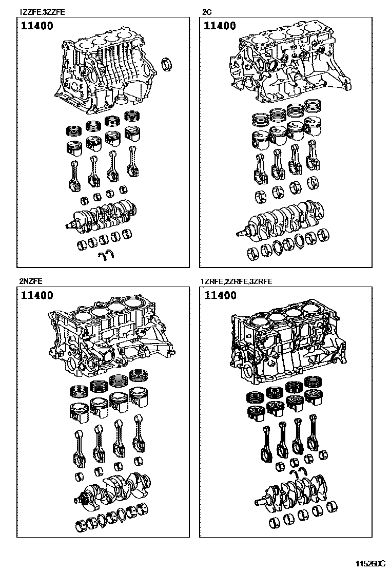 Toyota Corolla-Altis 2013 — Short Block Assembly