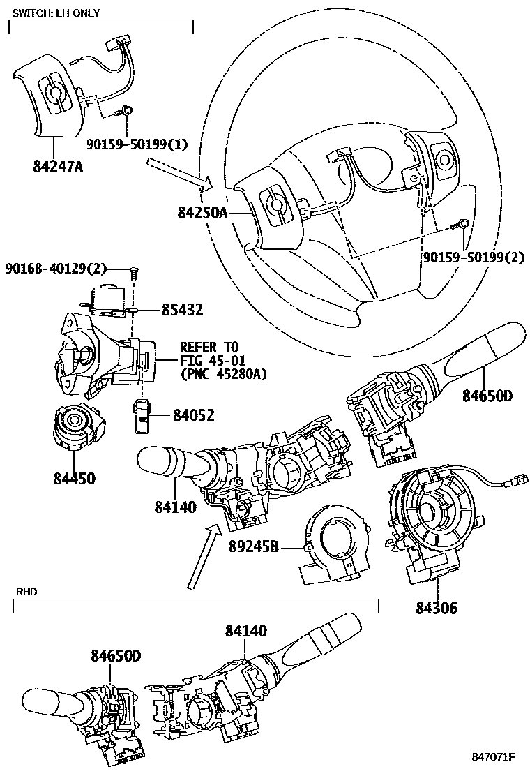 Toyota Yaris 2009 — Switch & Relay & Computer