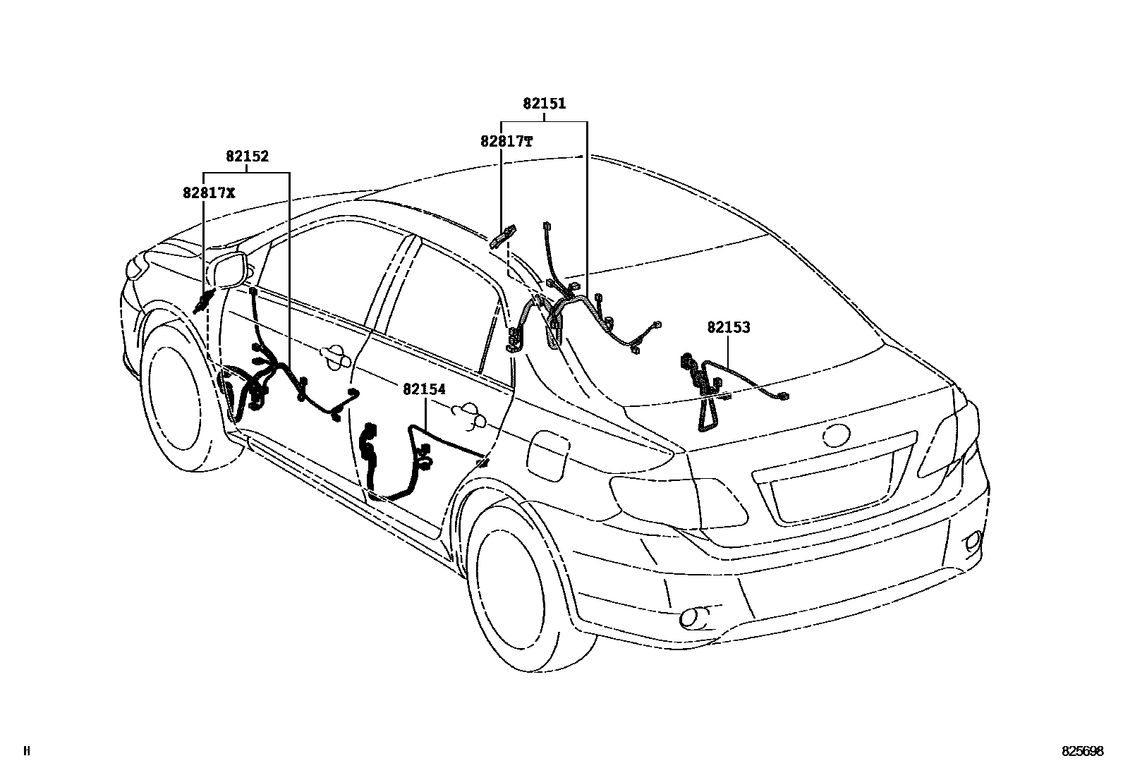 Toyota COROLLA-SED-WG 2007 — Wiring & Clamp