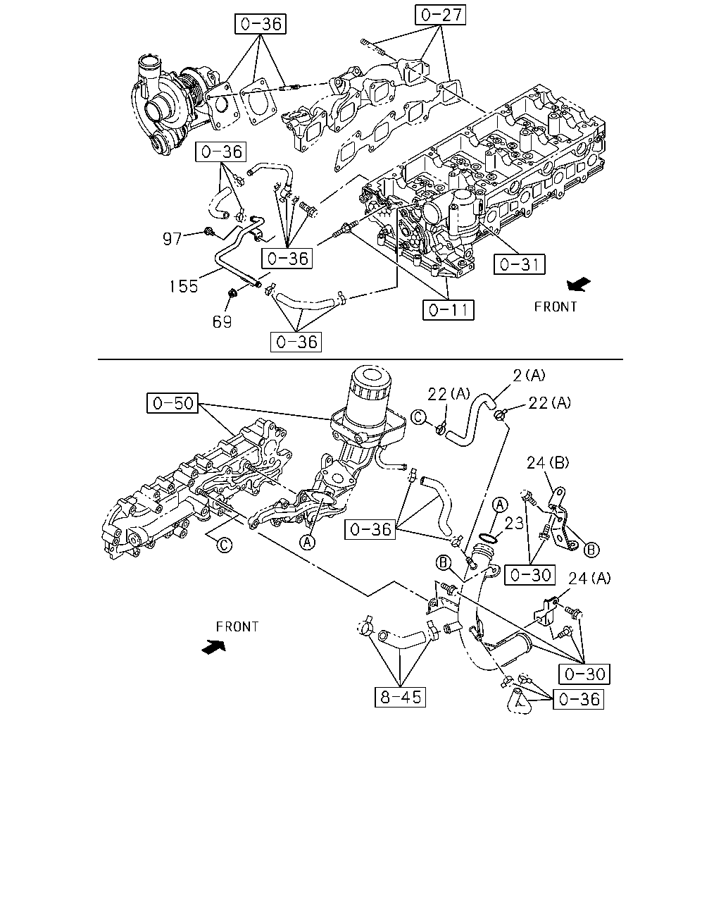 Isuzu TFR/TFS LHD 2015 — Water Piping; Engine — 4JJ1-TCS,4JK1-TCS
