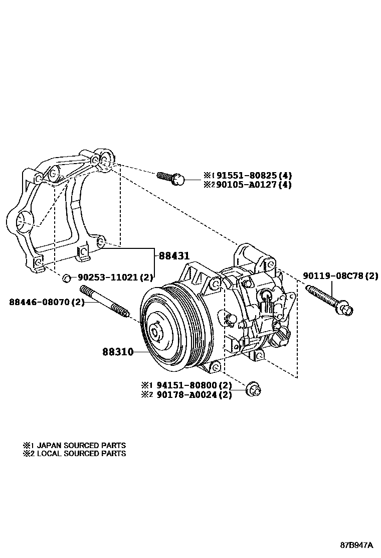 Toyota Camry-Hybrid 2013 — Heating & Air Conditioning - Compressor