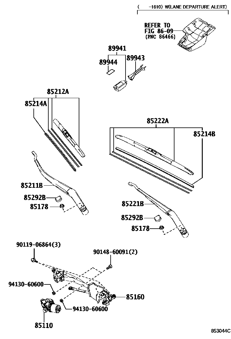 Lexus IS2-3 2015 — Windshield Wiper