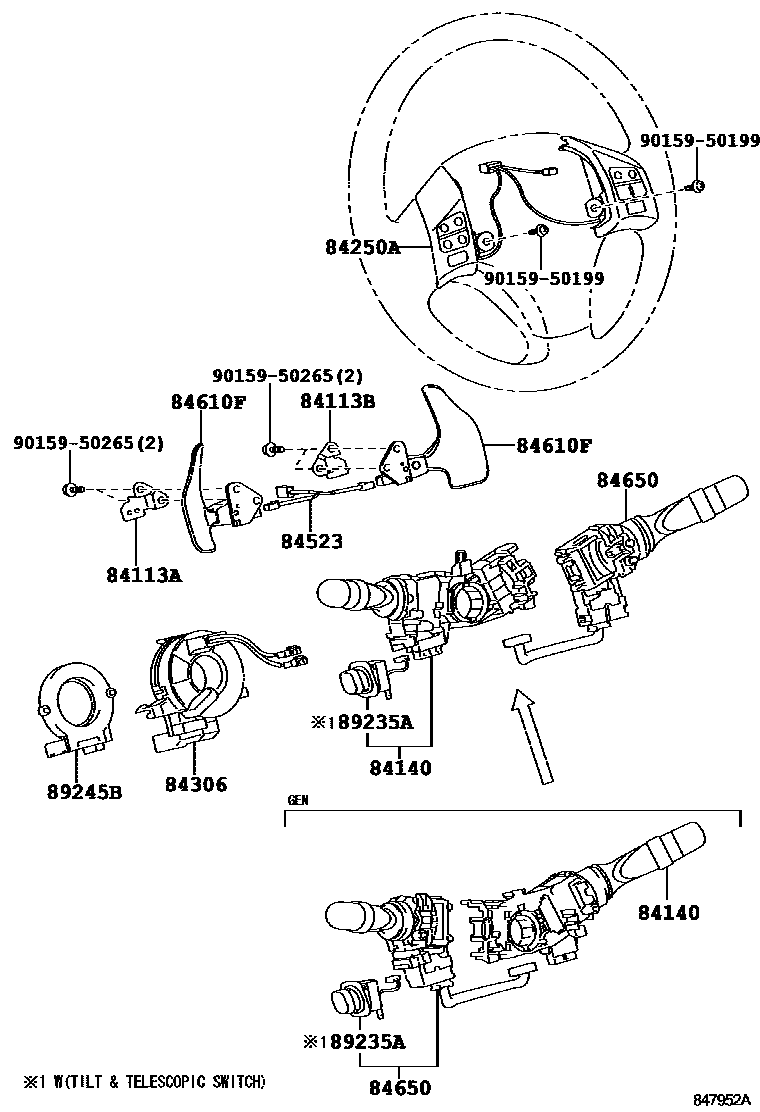 Lexus IS250-300 2010 — Switch & Relay & Computer