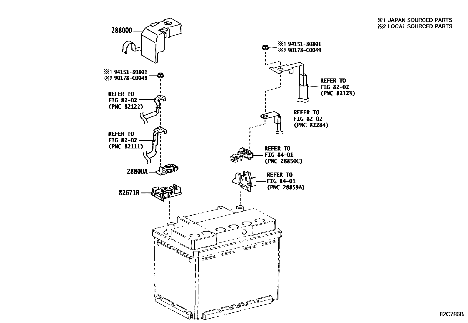 Toyota Avalon-China 2021 — Battery & Battery Cable