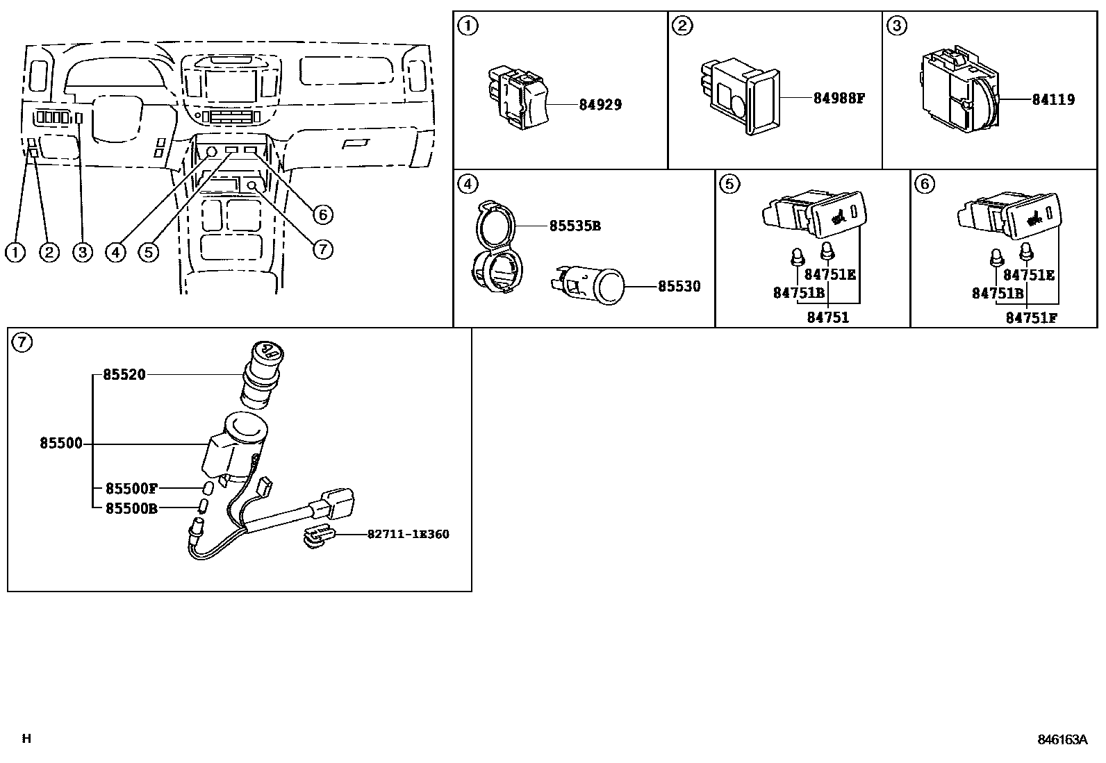 Toyota CAMRY-NAP 2004 — Switch & Relay & Computer