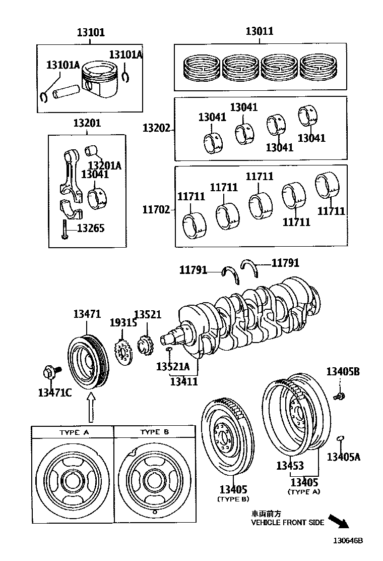 Toyota Corolla-Verso 2004 — Crankshaft & Piston