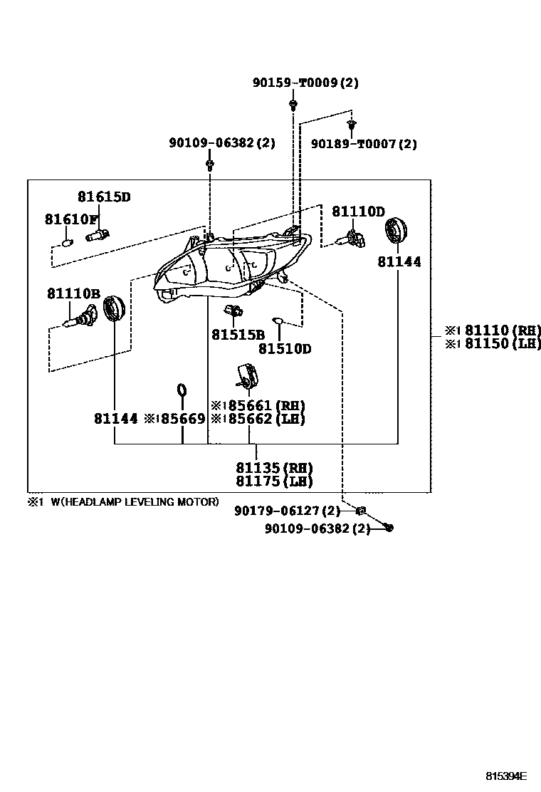 Toyota Corolla-Altis 2012 — Headlamp