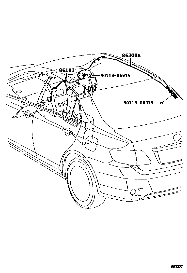 Toyota COROLLA-SED-WG 2007 — Antenna