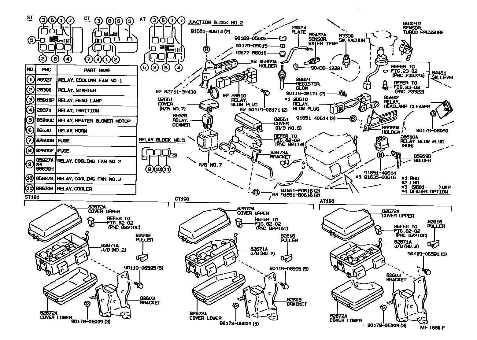 Toyota CARINA-E-UKP 1997 — Switch & Relay & Computer