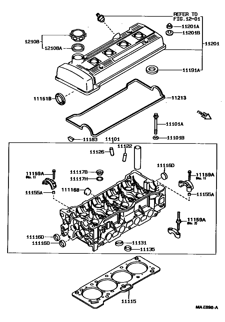 Toyota CARINA-E-UKP 1997 — Cylinder Head