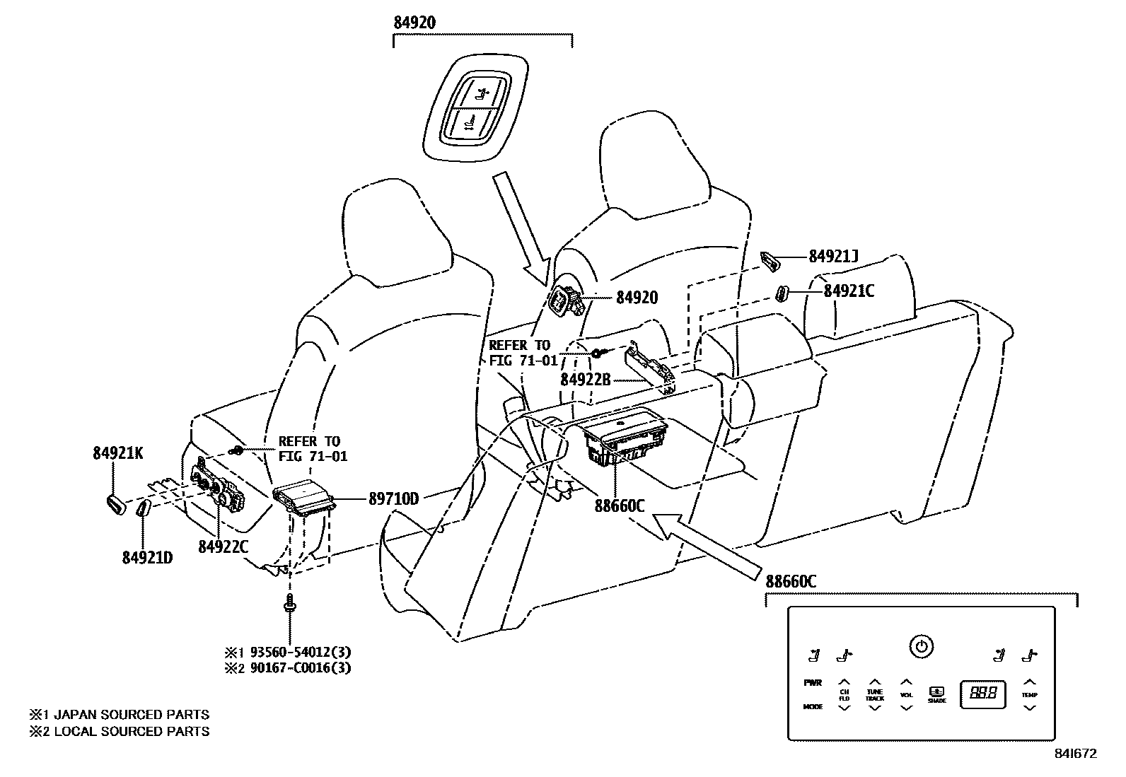 Toyota Camry-Hybrid-China 2023 — Switch & Relay & Computer