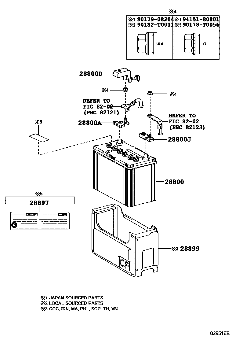 Toyota Corolla-Altis 2015 — Battery & Battery Cable